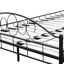 seng med madras sort metal 180 x 200 cm
