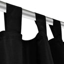 Gardiner i mikro-satin med løkker 2 stk. 140 x 175 cm sort