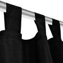 Gardiner i mikro-satin med løkker 2 stk. 140 x 225 cm sort