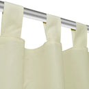 Gardiner i mikro-satin med løkker 2 stk. 140 x 245 cm cremefarvet