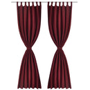 Gardiner i mikro-satin med løkker 2 stk. 140 x 175 cm bordeaux-rød
