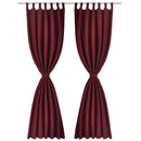 Gardiner i mikro-satin med løkker 2 stk. 140 x 225 cm bordeaux-rød
