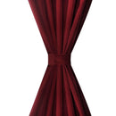 Gardiner i mikro-satin med løkker 2 stk. 140 x 225 cm bordeaux-rød