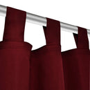 Gardiner i mikro-satin med løkker 2 stk. 140 x 225 cm bordeaux-rød