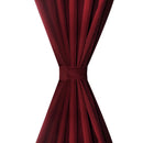 Gardiner i mikro-satin med løkker 2 stk. 140 x 245 cm Bordeaux-rød