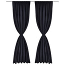 2 stk Sort Blackout Gardiner 135 x 245 cm