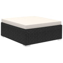 havemøbelsæt 24 dele polyrattan sort