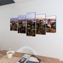 Kanvasbilledsæt fugleperspektiv af New York skyline 200 x 100 cm