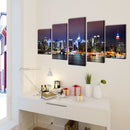 Kanvasbilledsæt  New York skyline farverigt 200 x 100 cm