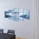 lærredsbillede 200x100 cm svane sæt