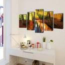Kanvasbilledsæt skov 200 x 100 cm