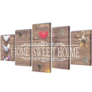 lærredsbillede 100x50 cm Home Sweet Home