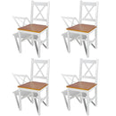 spisebordsstole 4 stk. fyrretræ hvid