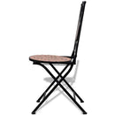 foldbare bistrostole 2 stk. keramik terracotta