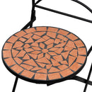 foldbare bistrostole 2 stk. keramik terracotta