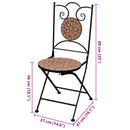 foldbare bistrostole 2 stk. keramik terracotta
