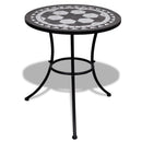 bistrobord 60 cm mosaik sort og hvid