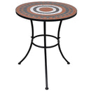 bistrobord 60 cm mosaik terracotta og hvid