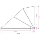 sammenklappelig sidemarkise til altan grå 160 x 240 cm
