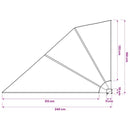 sammenklappelig sidemarkise til altan cremefarvet 160 x 240 cm