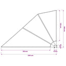 sammenklappelig sidemarkise til altan terracotta 160 x 240 cm