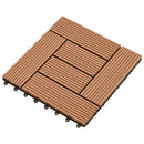 Terrasse Flise 11 pcs Brun 30 x 30 cm WPC