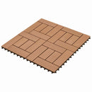 Terrasse Flise 11 pcs Brun 30 x 30 cm WPC