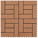 Terrasse Flise 11 pcs Brun 30 x 30 cm WPC