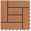Terrasse Flise 11 pcs Brun 30 x 30 cm WPC