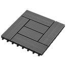 Terrasse Flise 11 pcs Grå 30 x 30 cm WPC