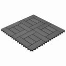Terrasse Flise 11 pcs Grå 30 x 30 cm WPC