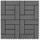 Terrasse Flise 11 pcs Grå 30 x 30 cm WPC