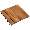 Terrasse Flise 10 pcs Brun 30 x 30 cm Akacietræ