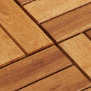 Terrasse Flise 10 pcs Brun 30 x 30 cm Akacietræ