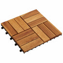 Terrasse Flise 10 pcs Brun 30 x 30 cm Akacietræ