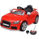 Audi TT RS Sit Bil for børn med hvid fjernbetjening Rød