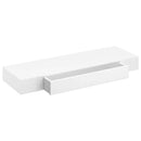 væghylde med 1 skuffe MDF hvid