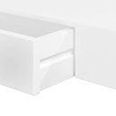 væghylde med 1 skuffe MDF hvid