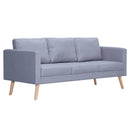 sofa 3-pers. stof lysegrå