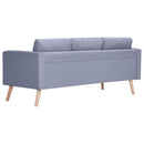 sofa 3-pers. stof lysegrå