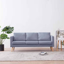 sofa 3-pers. stof lysegrå