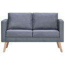 sofa 2-pers. stof mørkegrå