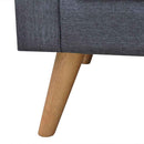 sofa 2-pers. stof mørkegrå