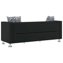 sofa 3-pers. kunstlæder sort