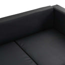 sofa 3-pers. kunstlæder sort