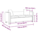 sofa 3-pers. kunstlæder sort