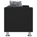sofa 2-pers. kunstlæder sort