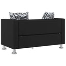 sofa 2-pers. kunstlæder sort