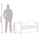 sofa 2-pers. kunstlæder sort