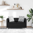 sofa 2-pers. kunstlæder sort